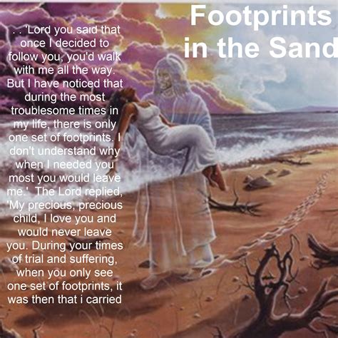 Footprints In The Sand Poem Jesus