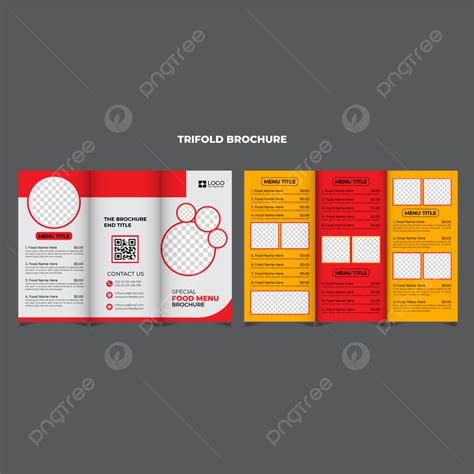 Trifold Brochure Template Fast Food Menu Template Download on Pngtree