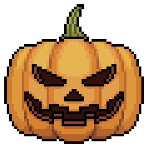 icono de calabaza de halloween de pixel art para juego de 8 bits sobre fondo blanco. 9726516 ...