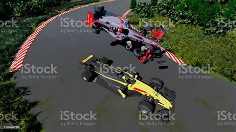 Openwheel Singleseater Racing Car Sports Car Crash Stock Photo ...