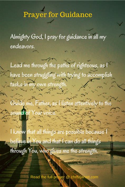 Prayer for God's Guidance and Direction | Faith