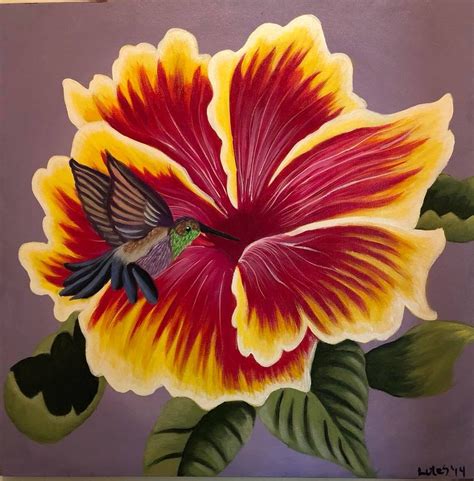 Hummingbird Hibiscus Flower Flowers Floral Bird Birds - Etsy