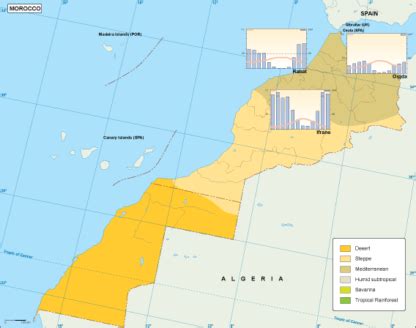 Morocco climate map | Order and download Morocco climate map