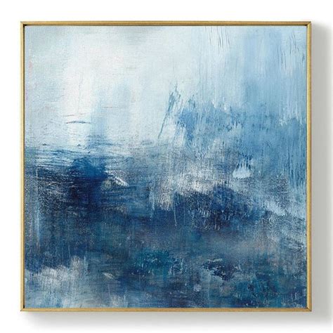 Original Sea Abstract Painting, Sea Landscape painting, Blue Oil ...