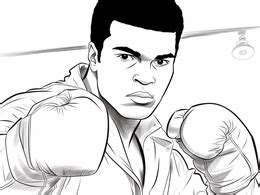 Portrait Of A Legend: Muhammad Ali - Coloring Page