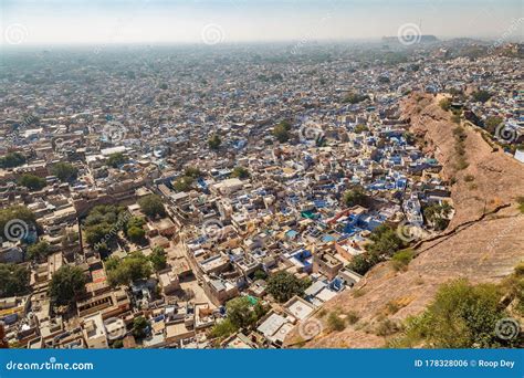 Aerial View of Jodhpur Cityscape at Rajasthan India As Seen from Top of Mehrangarh Fort Stock ...