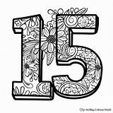 Number 15 Coloring Pages  Free & Printable sketch template