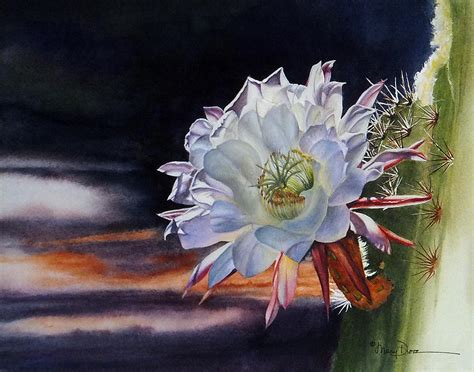 Cactus Flower Painting at PaintingValley.com | Explore collection of ...