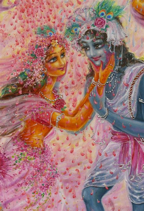 Krishna Radha Flower Holi | Latest Krishna Wallpaper and Krishna pictures