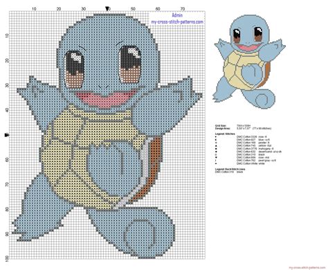 7 Squirtle En 2020 Dibujos De Puntos Punto De Cruz Dibujos | Images and ...