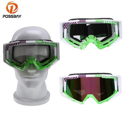 POSSBAY Anti fog Motorcycle Glasses Multi Color Motorbike Moto Skiing ...