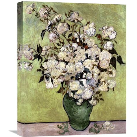 Vault W Artwork Vase Of Roses by Vincent Van Gogh - Print on Canvas | Wayfair