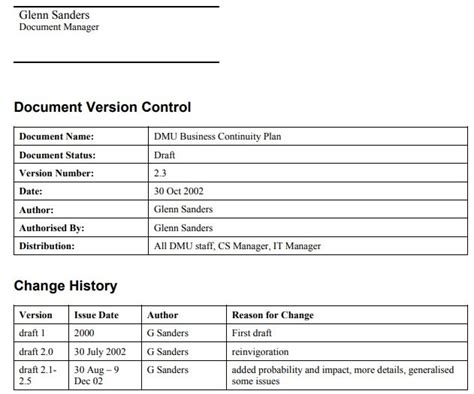 Business Continuity Plan Template (Excel, Word, PDF) - Excel TMP