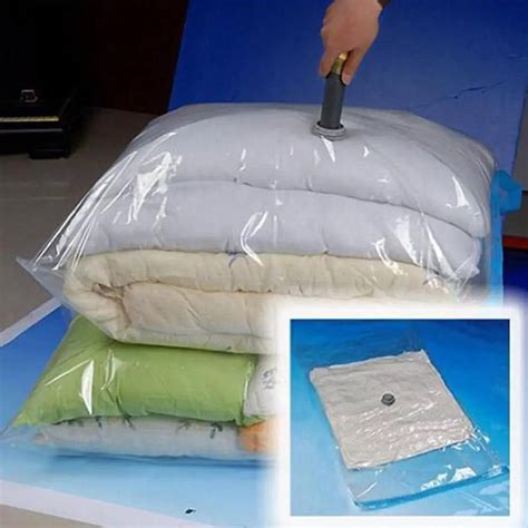 Vacuum Seal Space Saver Storage Bag Compressed Clothes Blankets Organizer Bag New-in Foldable ...