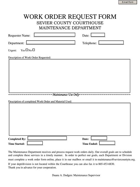 Maintenance Work Order Template - Fill Online, Printable, Fillable ...