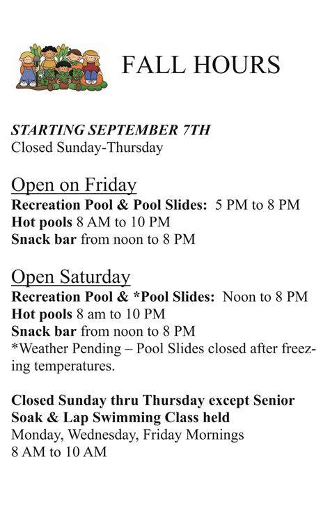 Downata Hot Springs Resort Hours