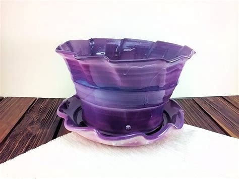 Deep Purple Ceramic Planter flower pots plant pots planter