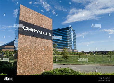 The Chrysler World Headquarters and sign Stock Photo - Alamy