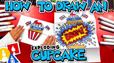 How To Draw An Exploding Cupcake - YouTube