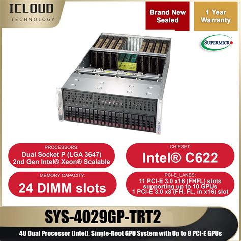 Supermicro Server SuperServer SYS-4029GP-TRT2 4U Dual Processor (Intel ...