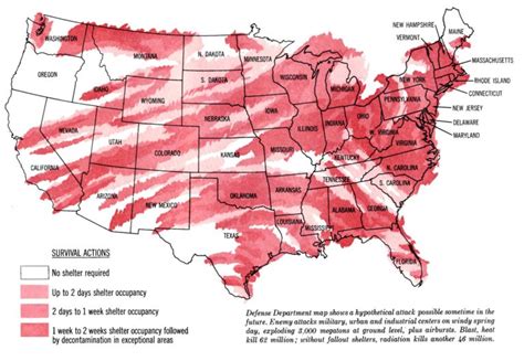 Map : Hypothetical nuclear fallout map depicted by the department of defense. - Infographic.tv ...