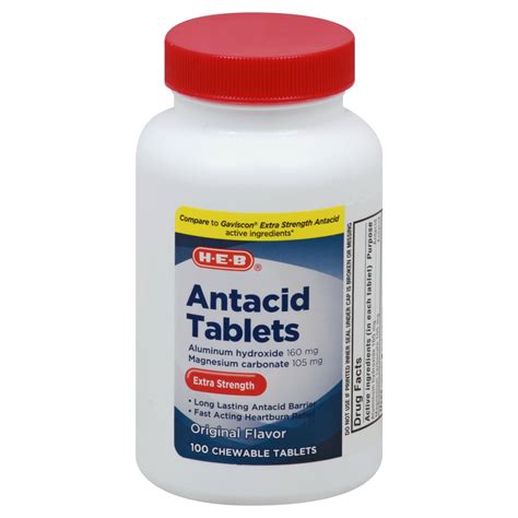 H-E-B Antacid Original Chewable Tablets - Shop Digestion & Nausea at H-E-B