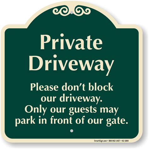 Metal Driveway Signs | MyParkingSign