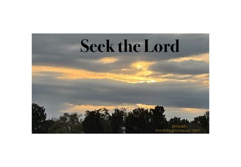 Seek the Lord