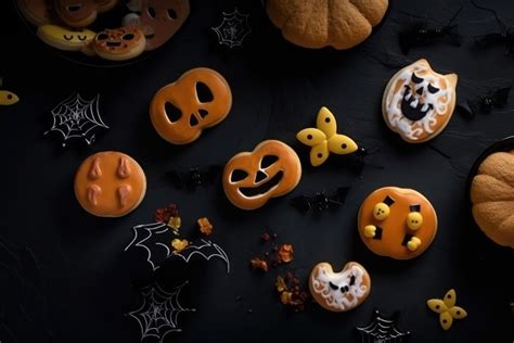 Spooky Halloween cookies background scene (2508252)