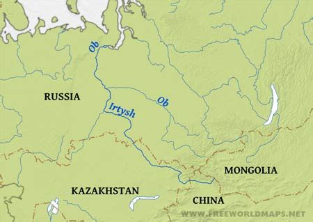 Russia Rivers Map