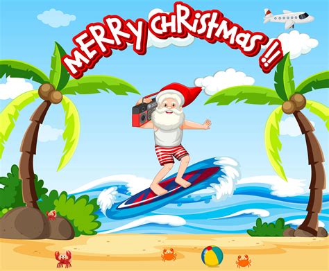 Surfing Santa