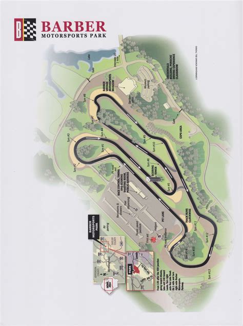 Barber Motorsports Park Track Map | Webmotor.org