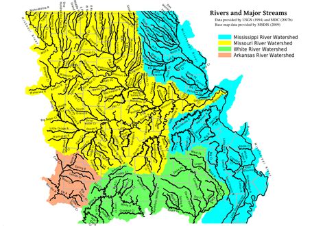 MOHAP - Missouri Major Rivers Map