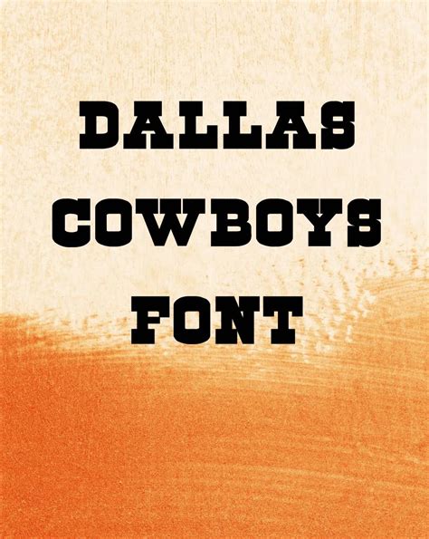 Dallas Cowboys Font Free Download