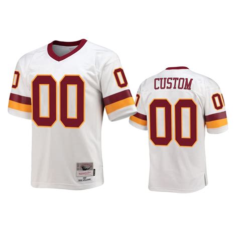 Washington Commanders Custom 1987 White Throwback Legacy Replica Jersey ...