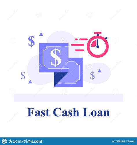 Fast Cash Loan, Dollar Bill and Stopwatch, Financial Solution, Micro ...