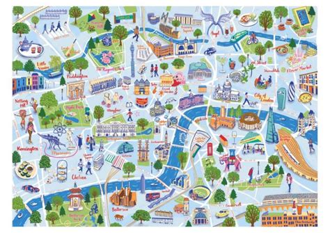 Central London Map Giclée Art Print | London Art Prints