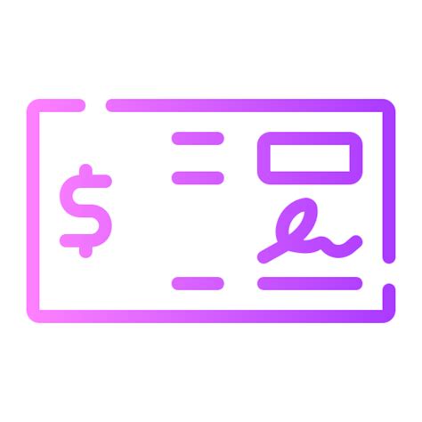 Bank Check Generic gradient outline icon