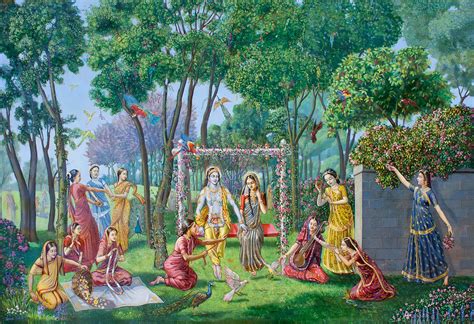 Radha Krishna on the swing Painting by Dominique Amendola - Pixels