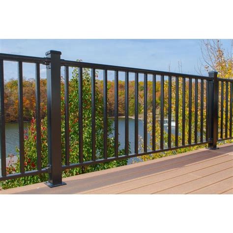 EZ Handrail 6 ft. x 36 in. Textured Black Aluminum Baluster Railing Kit EZ6RHB - The Home Depot ...