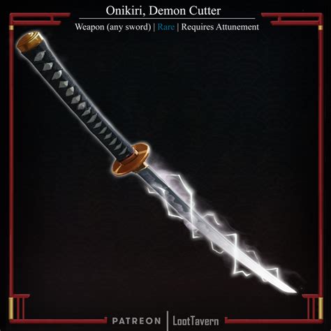 [Weapon] Onikiri, Demon Cutter : Loottavern Katana, Dungeons And ...