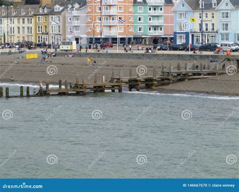 Beach in aberystwyth editorial image. Image of water - 146667670