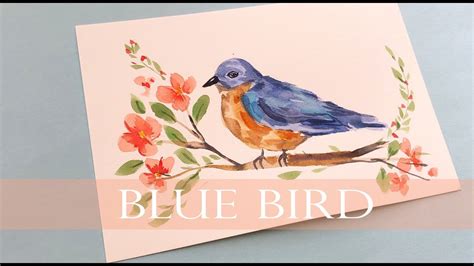 Easy Watercolor Blue Bird for Beginners/ Step by Step Tutorial - YouTube