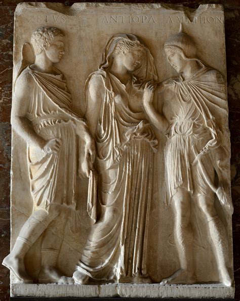 Orpheus, Eurydice and Hermes. Paris, Louvre Museum.