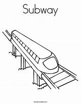 Coloring Page In Subway Tunnel Pages sketch template