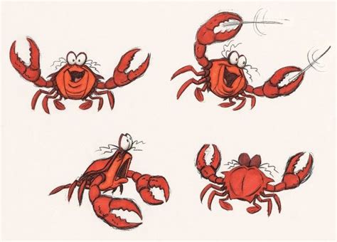 Early Sketches of 11 Famous Cartoon Characters | Crab cartoon, Crab ...