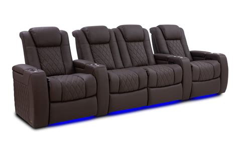 Valencia Theater Seating Leather Home Theater Seating with Cup Holder | Wayfair