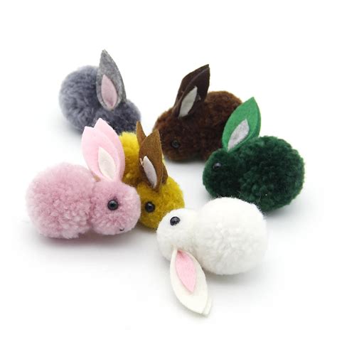 David accessories 65x57mm Velvet Rabbit Toy Decoration Accessories 5 Pieces DIY Handmade ...