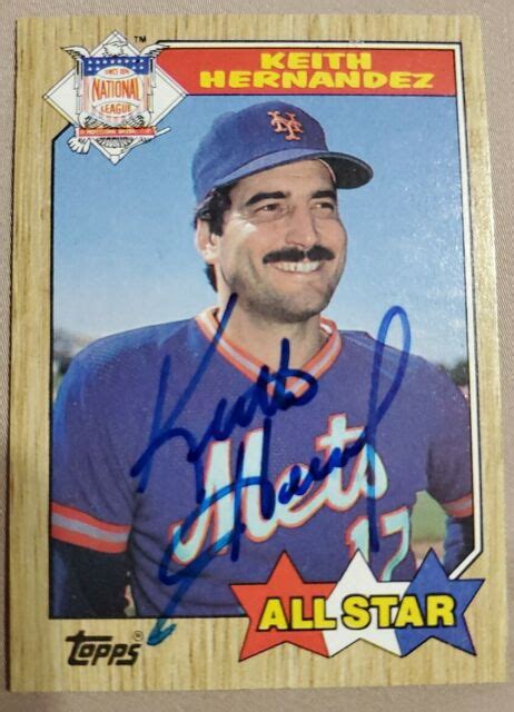 KEITH HERNANDEZ AUTOGRAPHED SIGNED 1987 TOPPS CARD NEW YORK METS CARDINALS | eBay