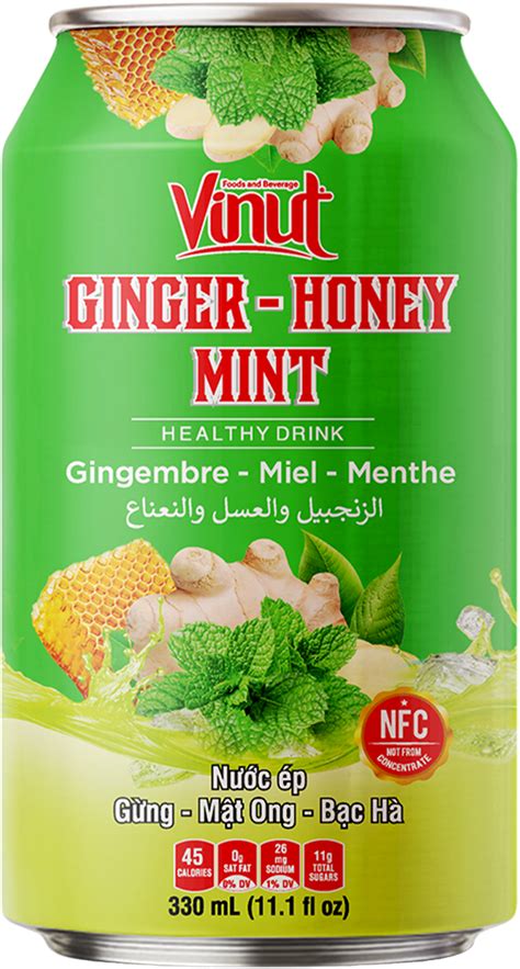 Buy Healthy Drink 330ml Vinut Ginger - Honey Mint (from Real Ingredient) Nfc Drink Made In Viet ...